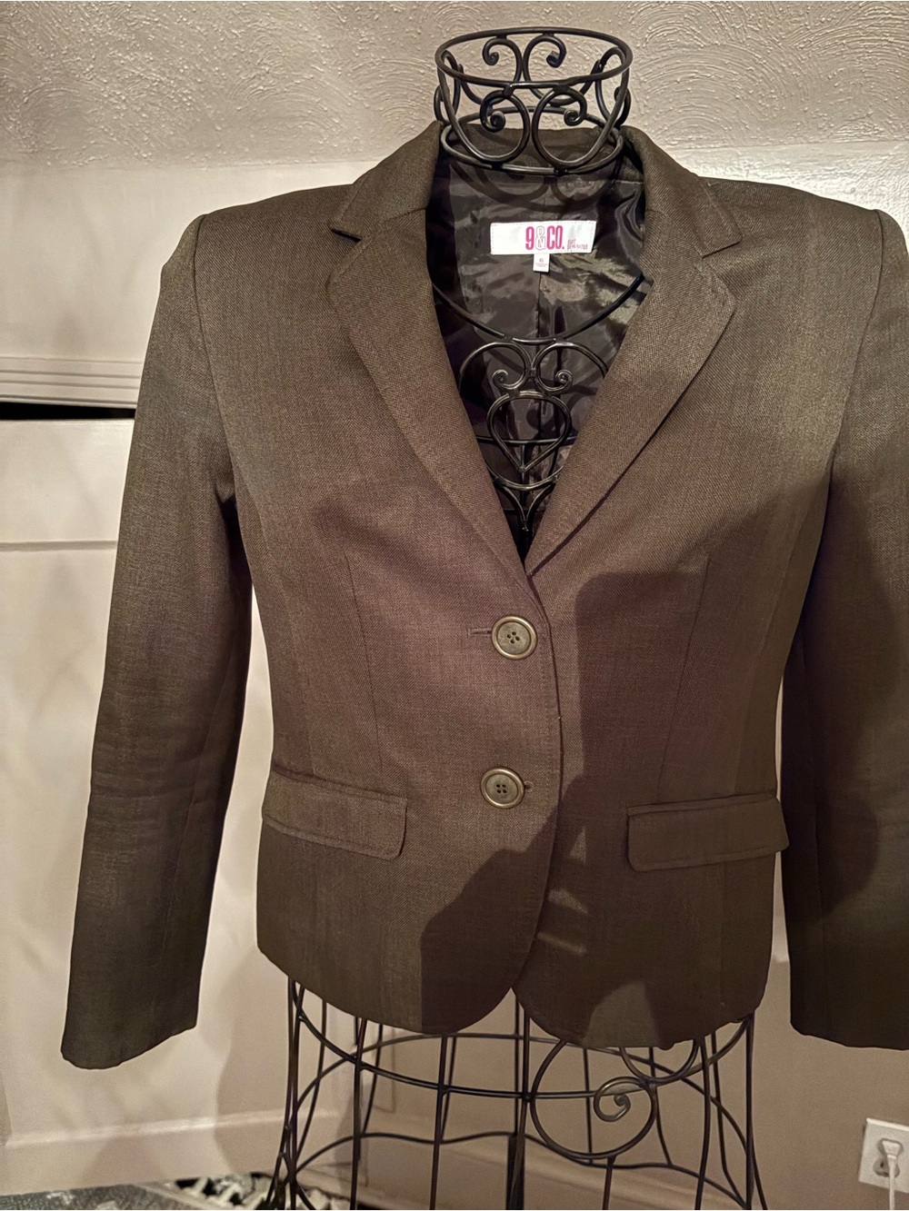 9 & Co. Women's Brown Tailored Blazer